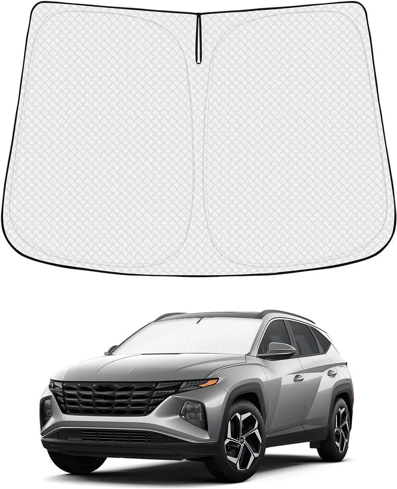Main image of Windshield Sun Shade for Hyundai Tucson Accessories 2022-2024 2025 Thicken 6-Layer Foldable Front Window Sunshade Cover Sun Visor Protector Block UV Rays Keep Vehicle Cool