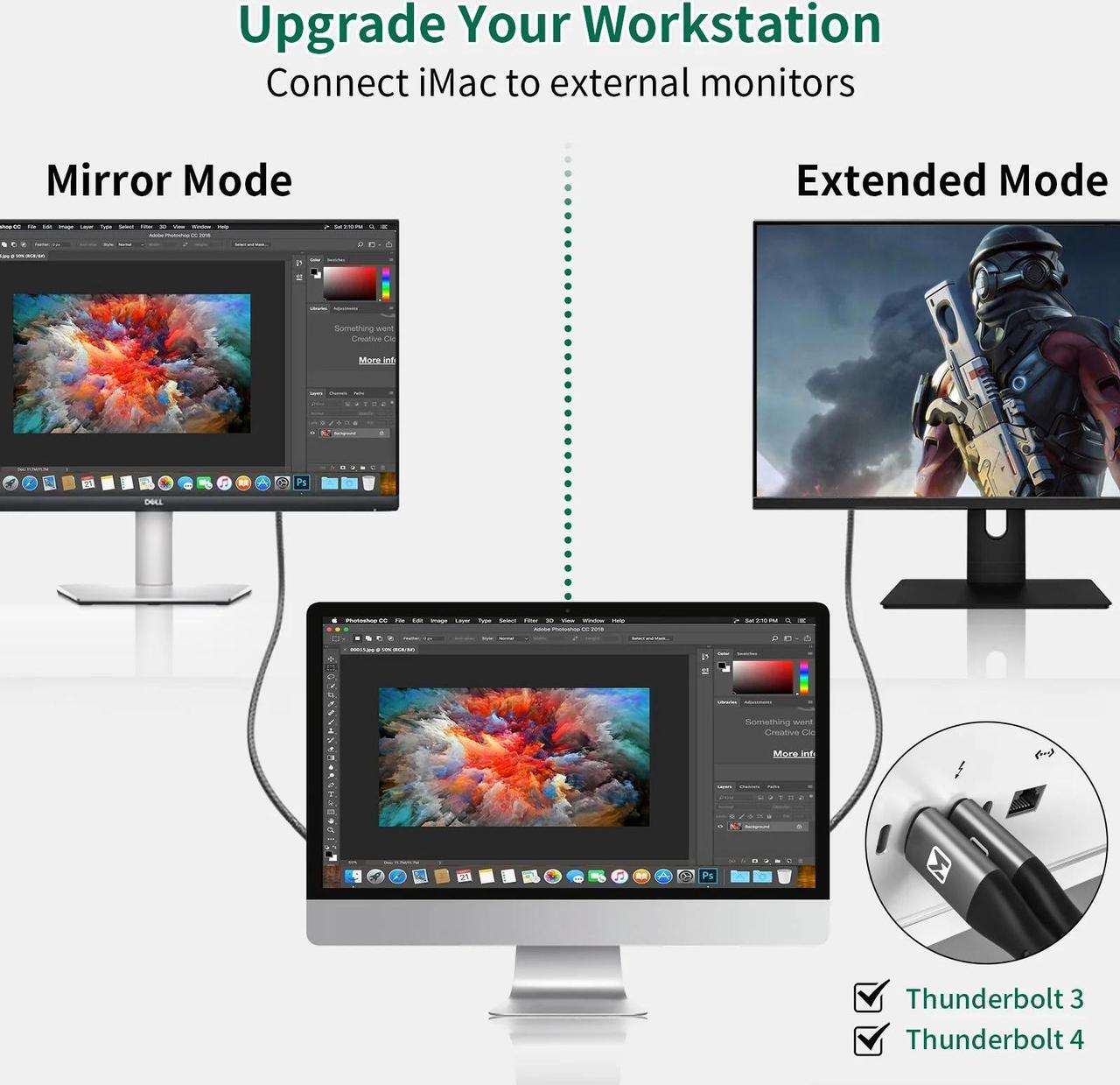Alt view image 7 of 7 - Minisopuru USB C to HDMI Cable 3.3ft | 4K@60Hz USB 3.1 Type-C to HDMI 2.0 Cord for Home Office, (Thunderbolt 3/4 Compatible) with MacBook Pro/Air, Galaxy S8 to S23, iPad Pro, iMac, Surface, Dell