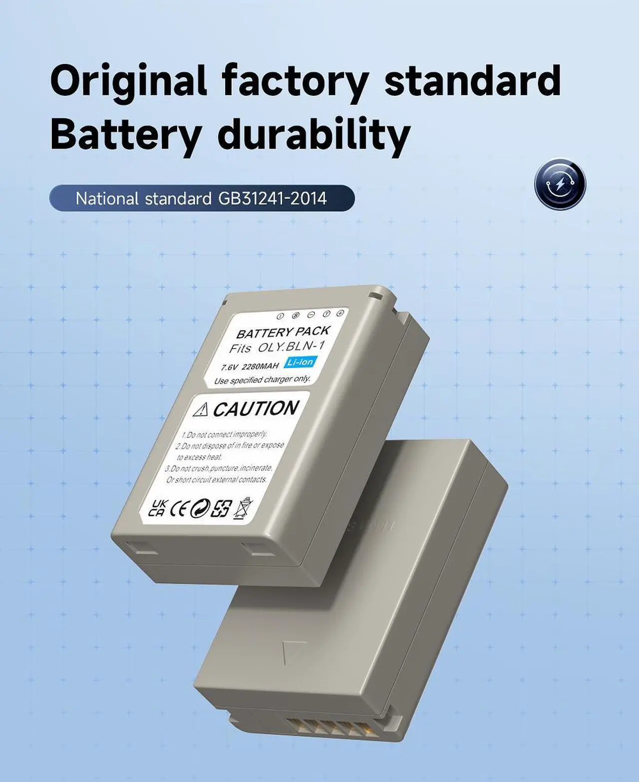 Alt view image 6 of 7 - CITYORK BLN-1 BLN 1 PS-BLN1 Battery with Dual USB charger for Olympus OM-D E-M1 E-M5 Mark II PEN-F E-P5 EM1 EM5 PENF EP5