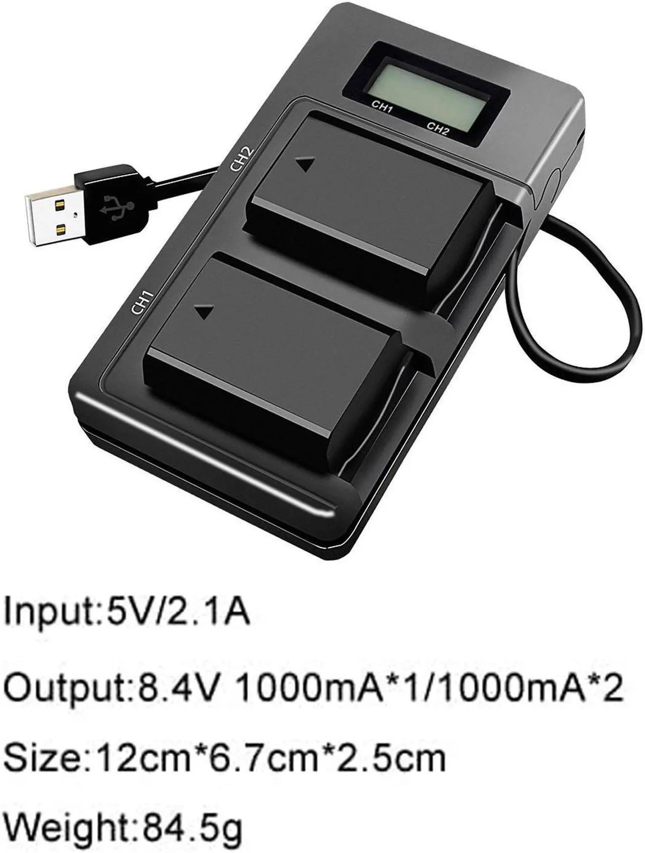 Alt view image 7 of 7 - CITYORK LP E12 Camera Battery Charger LCD USB Charger for Canon M 100D Kiss X7 Rebel SL1 EOS M10 EOS M50 DSLR