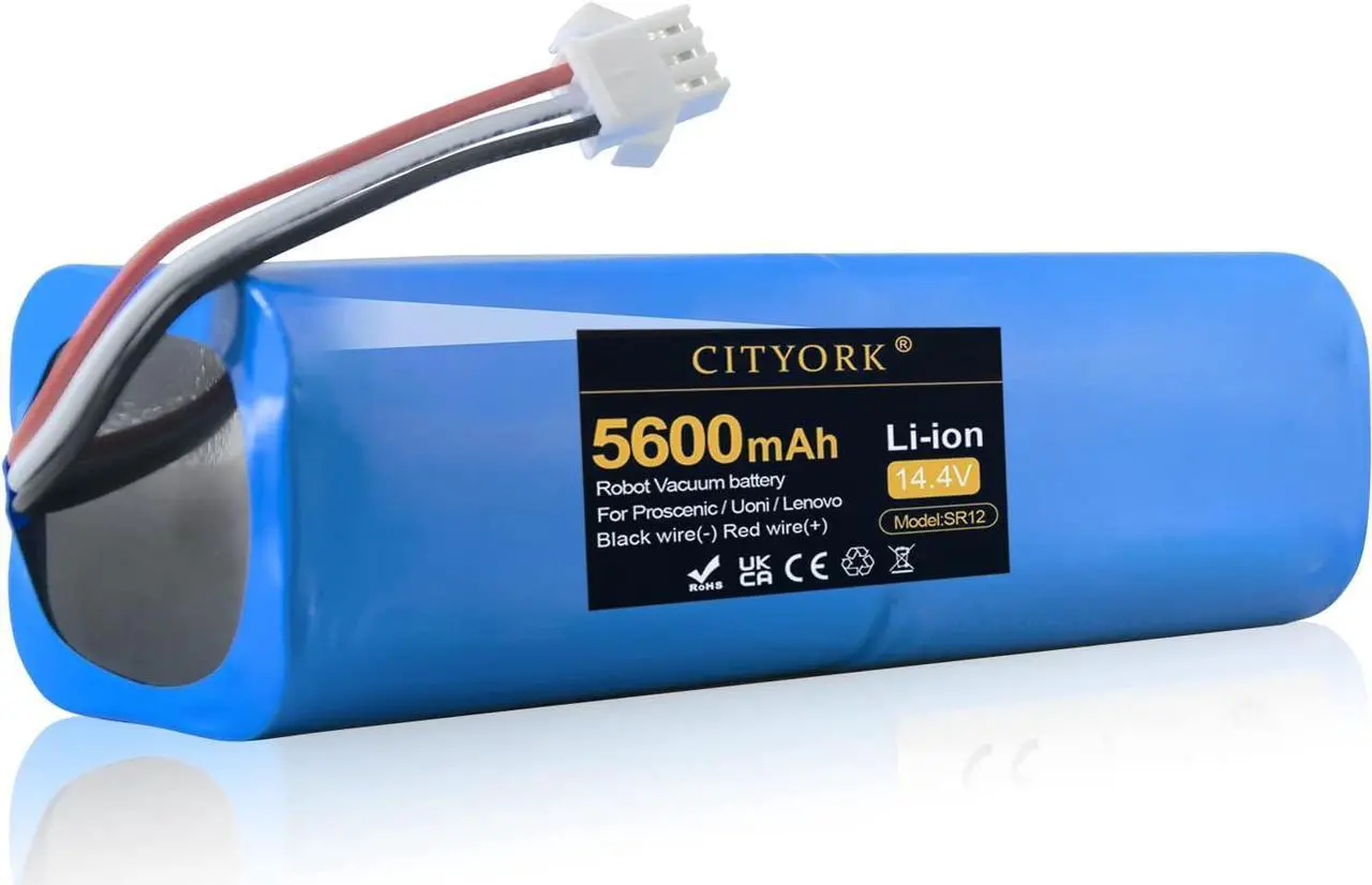 Main image of CITYORK 14.4V 5600mAh Replacment Battery for Proscenic Robot Vacuum Cleaner M7PRO M7MAX M8PRO Cleaner M7 Max M8 Pro, Lydsto R1, Uoni V980 Max