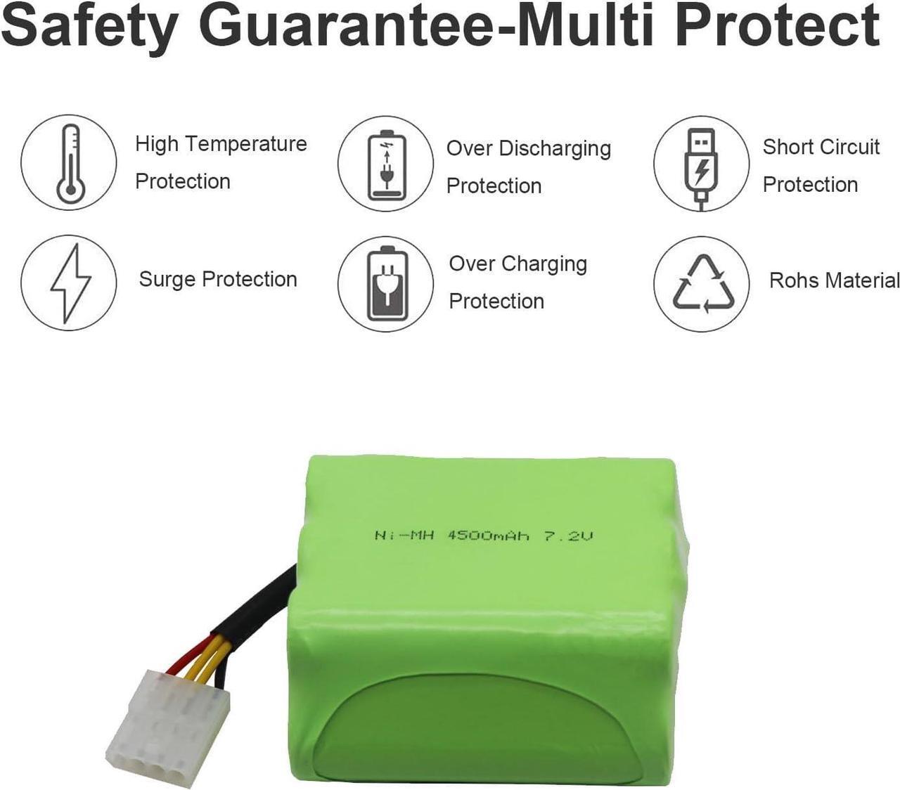 Alt view image 3 of 6 - 7.2V 4500mAh Battery Replacement for Neato XV-11 XV-12 XV-14 XV-15 XV-21 XV-25 XV Essential XV Signature Pro Robotic Vacuum Cleaners Neato 945-0005 205-0001