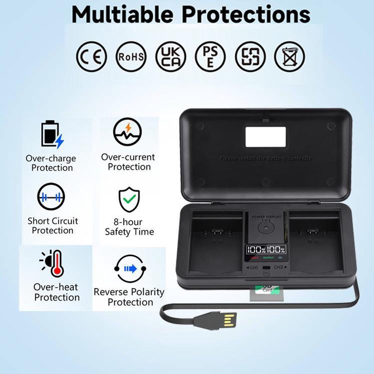 Alt view image 2 of 7 - CITYORK Intelligent charger LP-E10 for battery Canon EOS Rebel T3 T5 T6 T7 Canon EOS 1100D 1200D 1300D 1500D 2000D 3000D 4000D Kiss X50 X70 X80 X90 camera