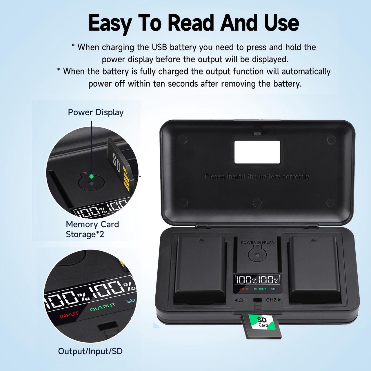 Alt view image 5 of 7 - CITYORK Intelligent charger LP-E10 for battery Canon EOS Rebel T3 T5 T6 T7 Canon EOS 1100D 1200D 1300D 1500D 2000D 3000D 4000D Kiss X50 X70 X80 X90 camera