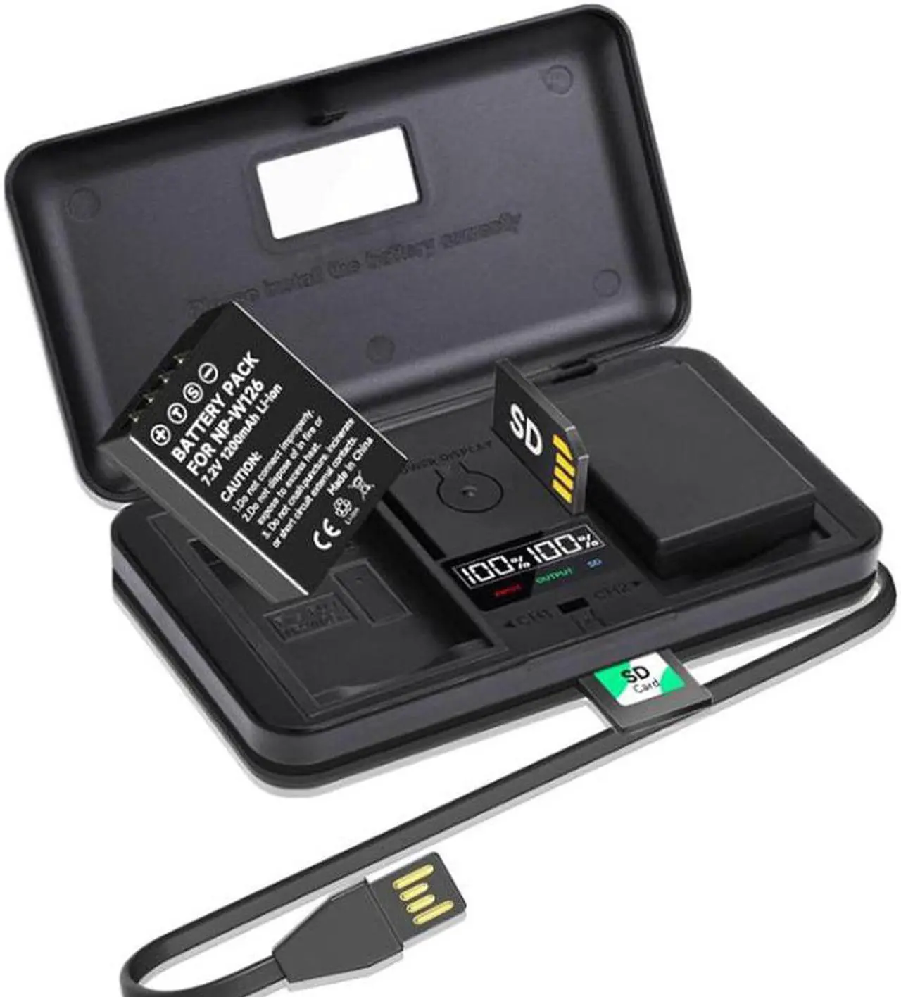 Main image of CITYORK NP-W126 NPW126 Battery 2 Pack 7.2V 1200mAh with LCD Dual Charger for Fujifilm Fuji X-Pro1 XPro1 X-T1 XT20 XS10 XT100 XT200 XA5