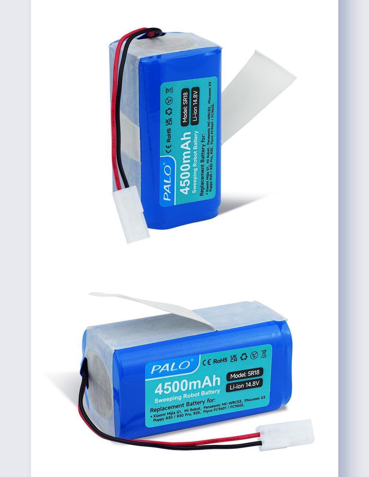 Alt view image 6 of 7 - CITYORK 14.8V 4500mAh Li-ion Replacement for Xiaomi MI G1, for Panasonic MC-WRC53, for Phicomm X3, for PUPPY0O R30/ R30 PRO, for FLYCO FC9601/FC9602 Essential MJSTG1 Robot Vacuum Cleaner