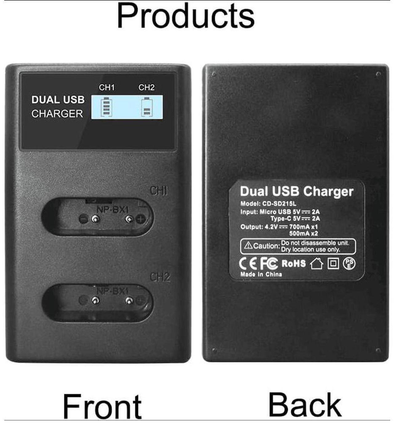 Alt view image 6 of 6 - CITYORK 4 Pack 1600mAh NP-BX1 Battery Replacement with Dual USB Charger for Sony NP-BX1/M8, DSC-RX100,DSC-RX100 II,DSC-RX100M II,DSC-RX100 III,DSC-RX100 IV,DSC-RX100 V/VII,ZV-1