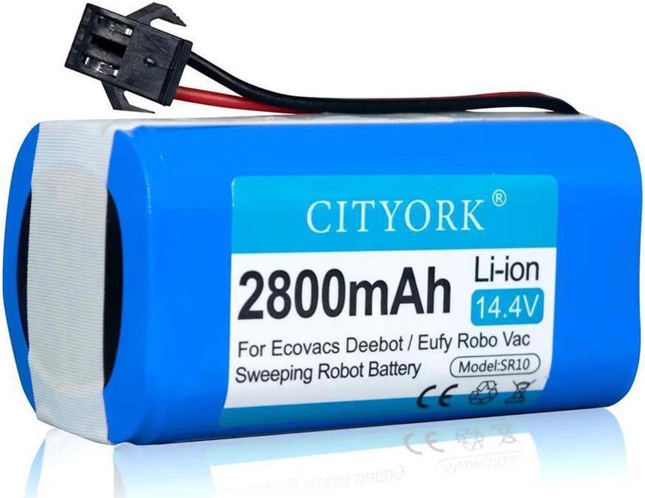 CITYORK 2800mAh 14.4V Li-ion Battery for Ecovacs Deebot N79 N79S DN622 DH56 DS37 Eufy Robovac 11 11S 12 35C X500