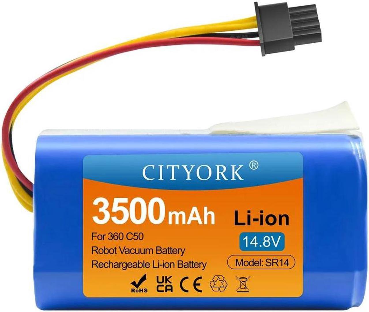 CITYORK 14.8v 3500mAh Replacement Battery For 360 C50 Robotic Vacuum Cleaner Replacement Batteries Spare Parts 360 c50 Battery