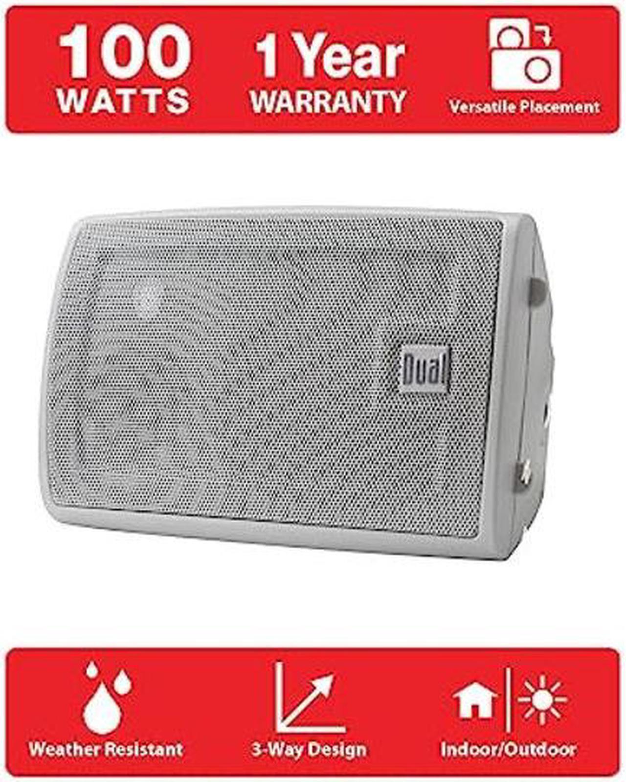Alt view image 3 of 5 - Dual Electronics LU43PW White 4 inch 3-Way High Performance Outdoor Indoor Speakers with Powerful Bass | Effortless Mounting Swivel Brackets | Weather Resistant | Sold in Pairs | White
