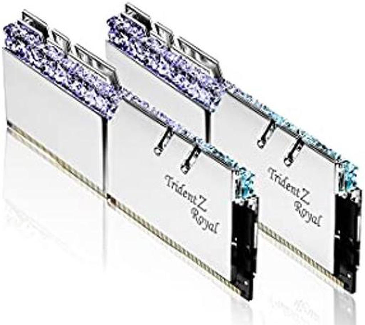Alt view image 4 of 5 - G.SKILL Trident Z Royal Series (Intel XMP) DDR4 RAM 32GB (2x16GB) 4400MT/s CL19-26-26-46 1.50V Desktop Computer Memory UDIMM - Silver (F4-4400C19D-32GTRS)