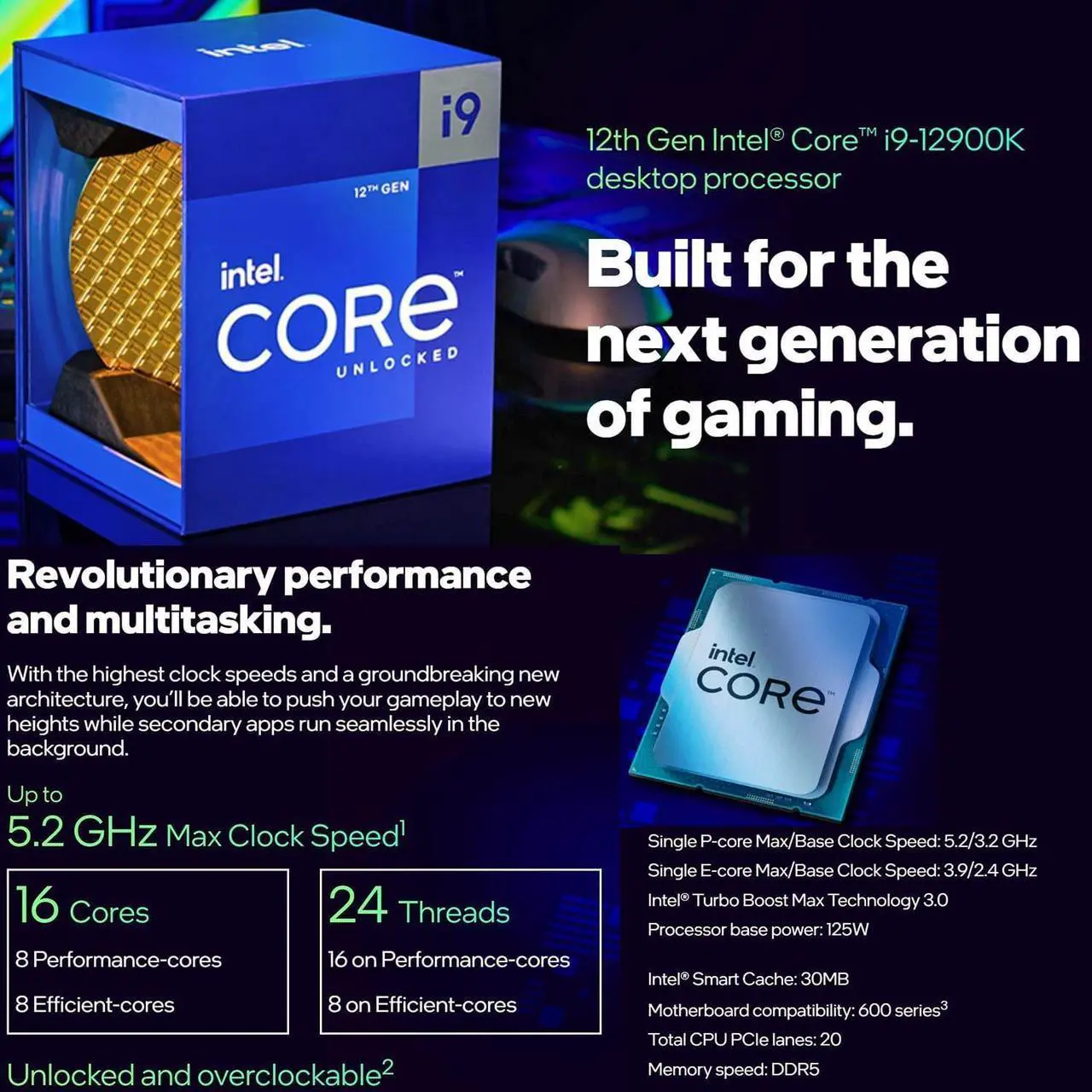 Alt view image 2 of 5 - INLAND by Micro Center CPU Motherboard Intel Core i9-12900K 12th Gen 16-Cores LGA 1700 Desktop Processor with ASUS TUF Gaming Z790-Plus WiFi DDR5 Gaming Motherboard