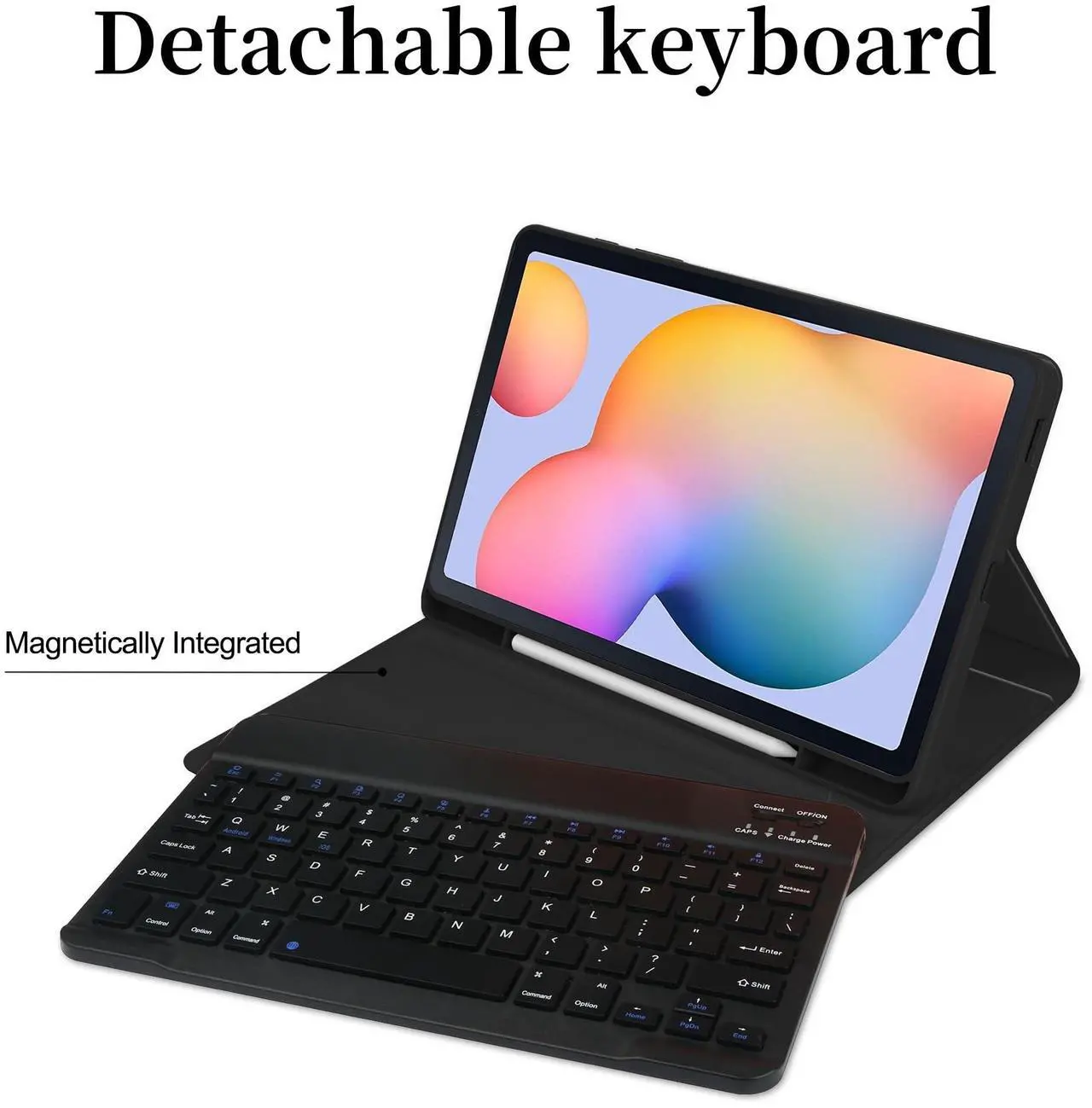 Alt view image 2 of 5 - kaidisen Backlit Keyboard for Galaxy Tab S6 Lite 10.4" 2024/2022/2020 Keyboard Case with Mouse, Detachable Backlight Color Keyboard Case,Pink+White