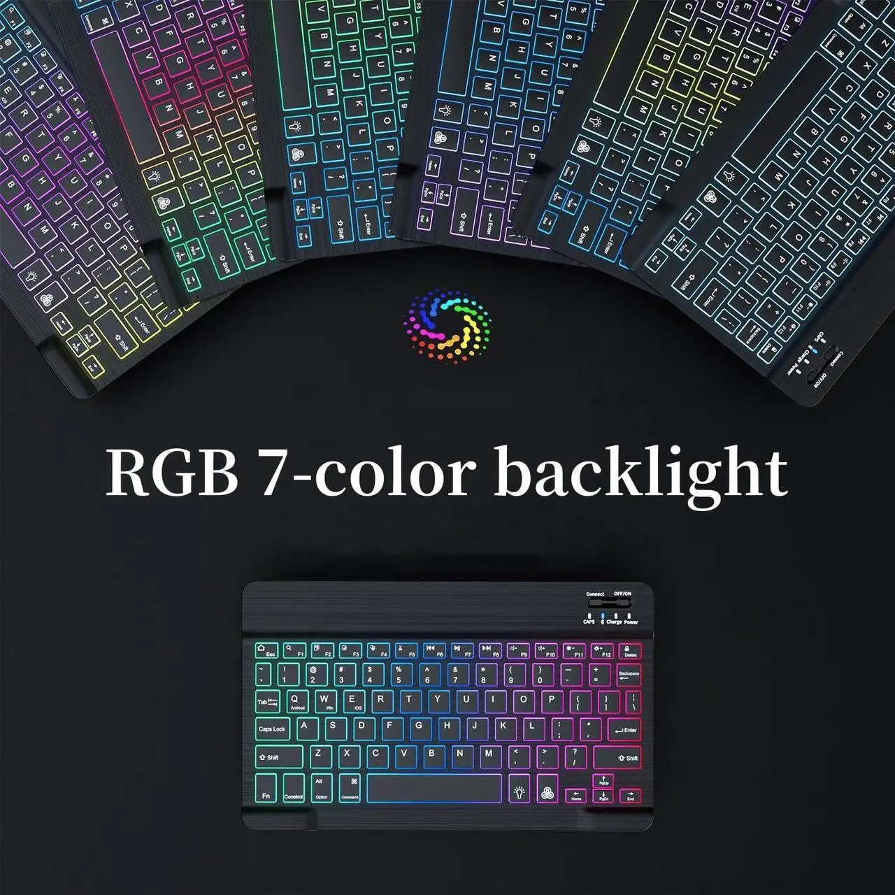 Alt view image 3 of 5 - kaidisen Backlit Keyboard for Galaxy Tab S6 Lite 10.4" 2024/2022/2020 Keyboard Case with Mouse, Detachable Backlight Color Keyboard Case,Pink+White