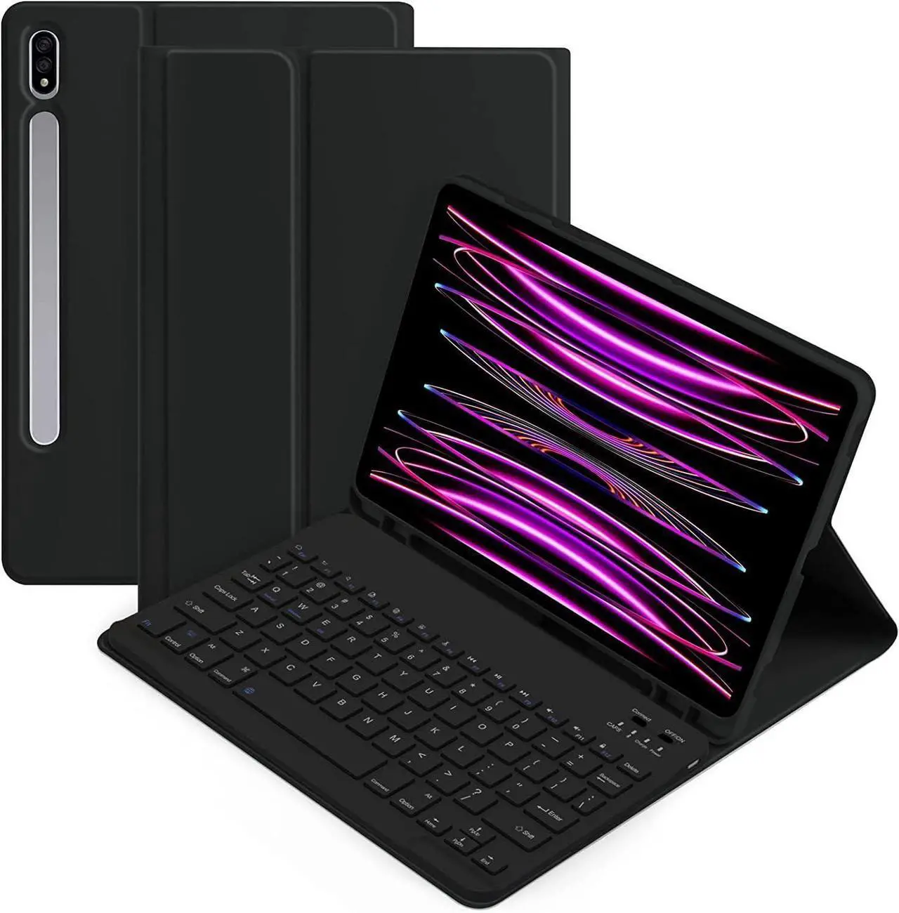 Alt view image 5 of 5 - kaidisen Backlit Keyboard for Galaxy Tab S6 Lite 10.4" 2024/2022/2020 Keyboard Case with Mouse, Detachable Backlight Color Keyboard Case,Pink+White