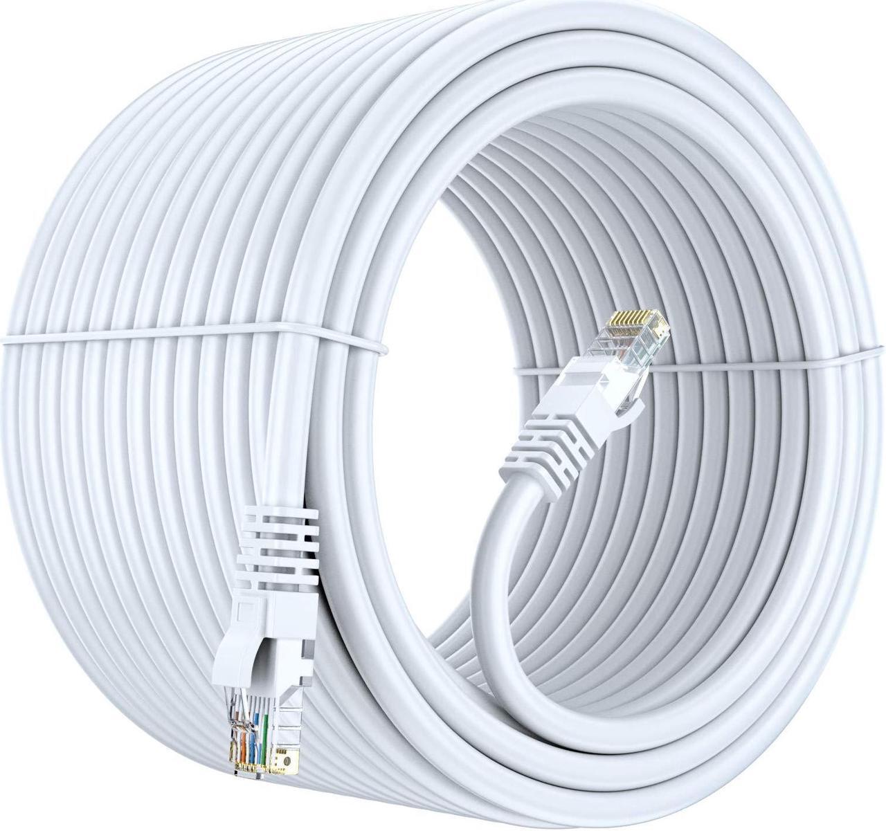 Main image of Maximm Cat 6 Ethernet Cable 200 Ft, 100% Pure Copper, Cat6 Cable LAN Cable, Internet Cable, Patch Cable and Network Cable - UTP (White) 200 Feet