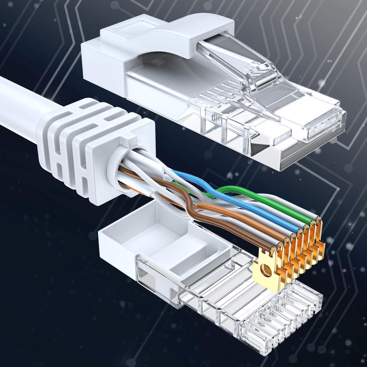 Alt view image 4 of 5 - Maximm Cat 6 Ethernet Cable 200 Ft, 100% Pure Copper, Cat6 Cable LAN Cable, Internet Cable, Patch Cable and Network Cable - UTP (White) 200 Feet