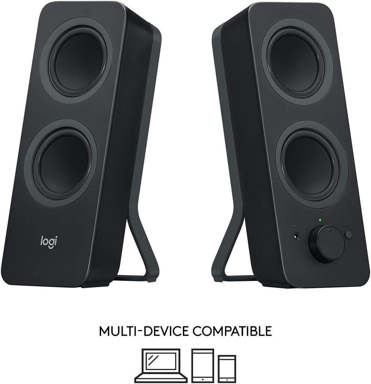 Alt view image 2 of 5 - Logitech Z207 2.0 Multi Device Stereo Speaker (Black), 9.5" x 3.5" x 4.9&Quot;