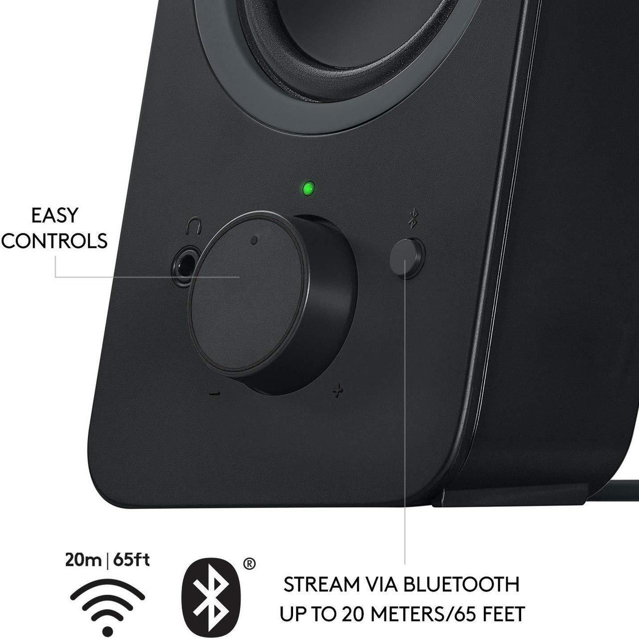 Alt view image 3 of 5 - Logitech Z207 2.0 Multi Device Stereo Speaker (Black), 9.5" x 3.5" x 4.9&Quot;