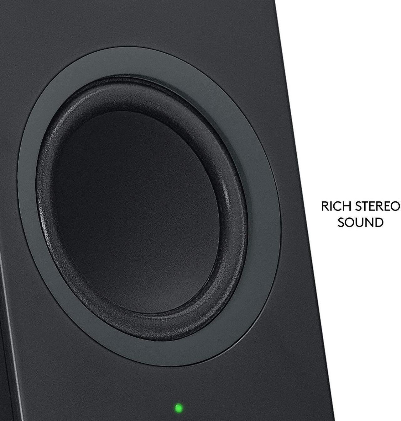 Alt view image 4 of 5 - Logitech Z207 2.0 Multi Device Stereo Speaker (Black), 9.5" x 3.5" x 4.9&Quot;