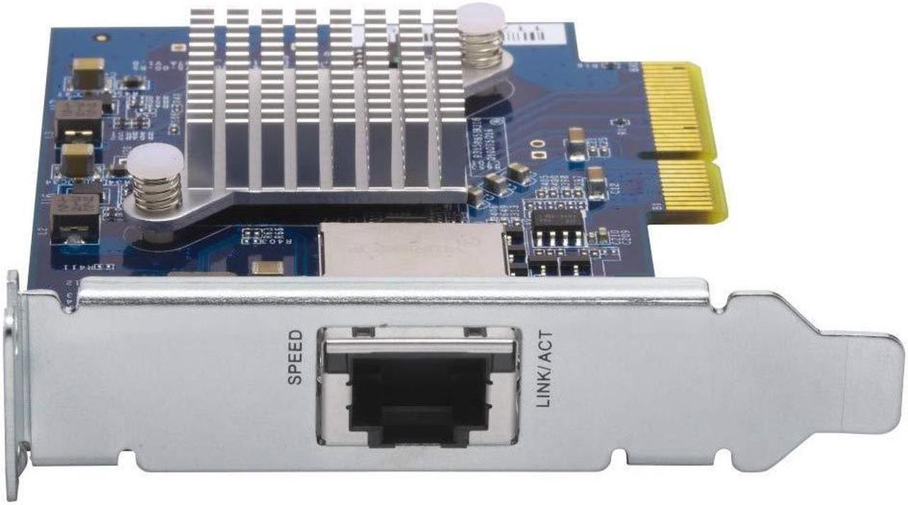 Alt view image 4 of 4 - QNAP QXG-10G1T Single-Port (10Gbase-T) 10GbE Network Expansion Card, PCIe Gen3 X4, Low-Profile Bracket Pre-Loaded, Low-Profile Flat and Full-Height Brackets are Included