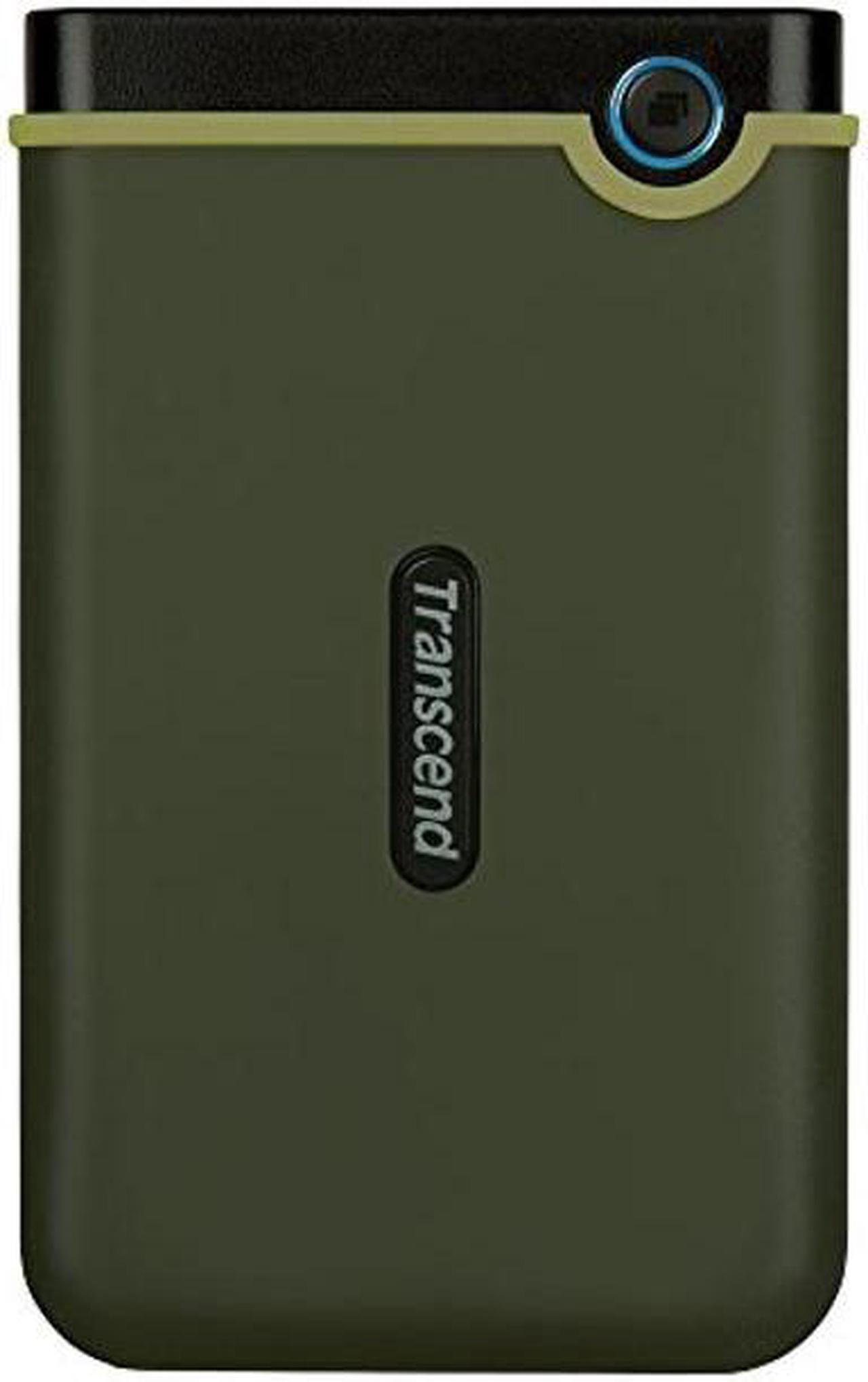 Main image of Transcend 2TB USB 3.1 Gen 1 StoreJet 25M3G SJ25M3G Rugged External Hard Drive TS2TSJ25M3G, Military Green