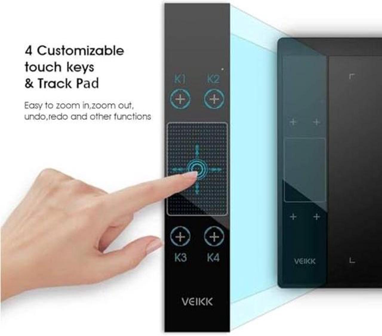 Alt view image 2 of 5 - VEIKK A30 V2 Drawing Tablet 10x6 Inch Graphics Tablet with Battery-Free Pen and 8192 Professional Levels Pressure