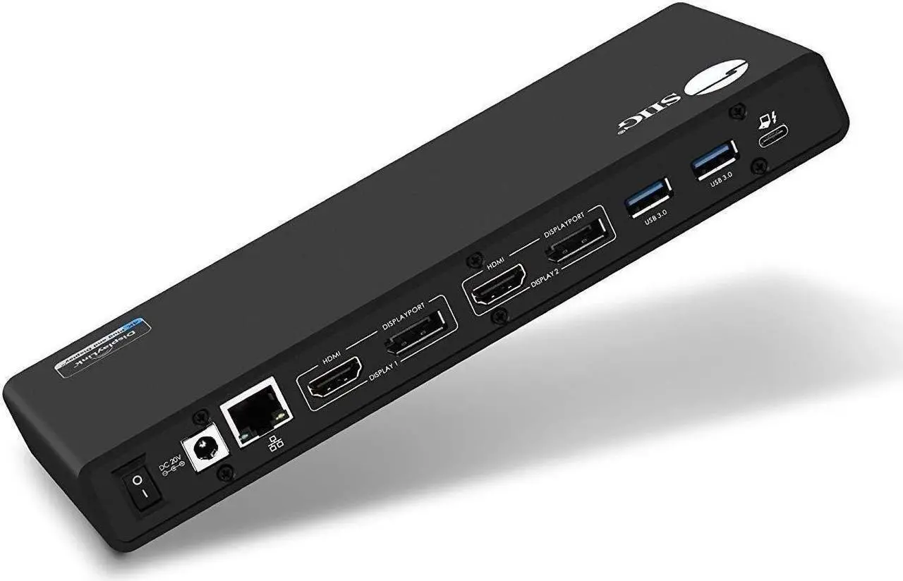 Main image of SIIG USB Type C Dual 4K Docking Station with 60W PD - Dual 4K@60Hz or Single 5K@60Hz Monitor Laptop Dock - DisplayLink - 2 HDMI 2 DisplayPort, 4 USB 3.0 Ports, 2 Type C Ports, Gigabit Ethernet Port