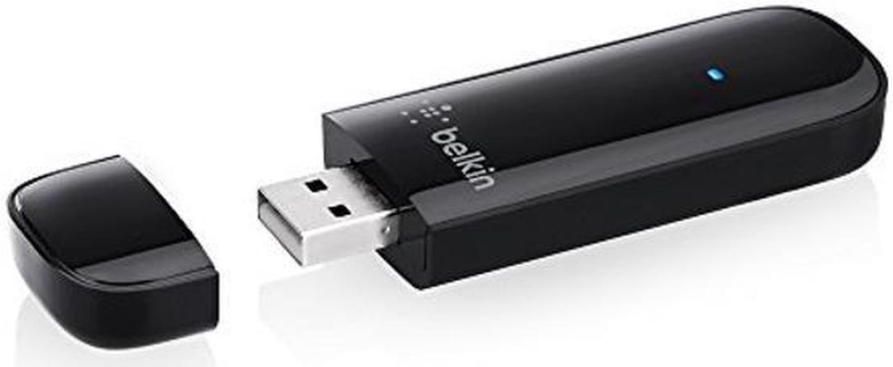 Alt view image 4 of 4 - Belkin N600 DB F9L1101 Wireless Dual-Band USB Adapter, Up to 300Mbps Speed (Black)