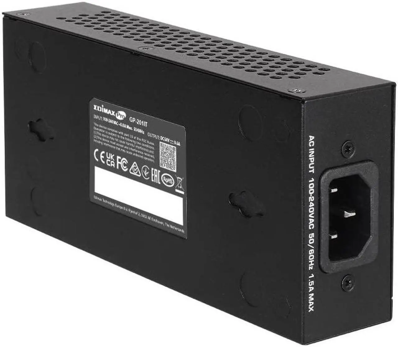 Alt view image 4 of 5 - Edimax Pro Gigabit PoE+ 30W Injector Adapter, 2.5 Gbps, Adds Power to PoE Powered Device (PD) for up to 100 Meters (328ft), Powers IP Cameras, IP Phones, Digital Signage and More, GP-201IT