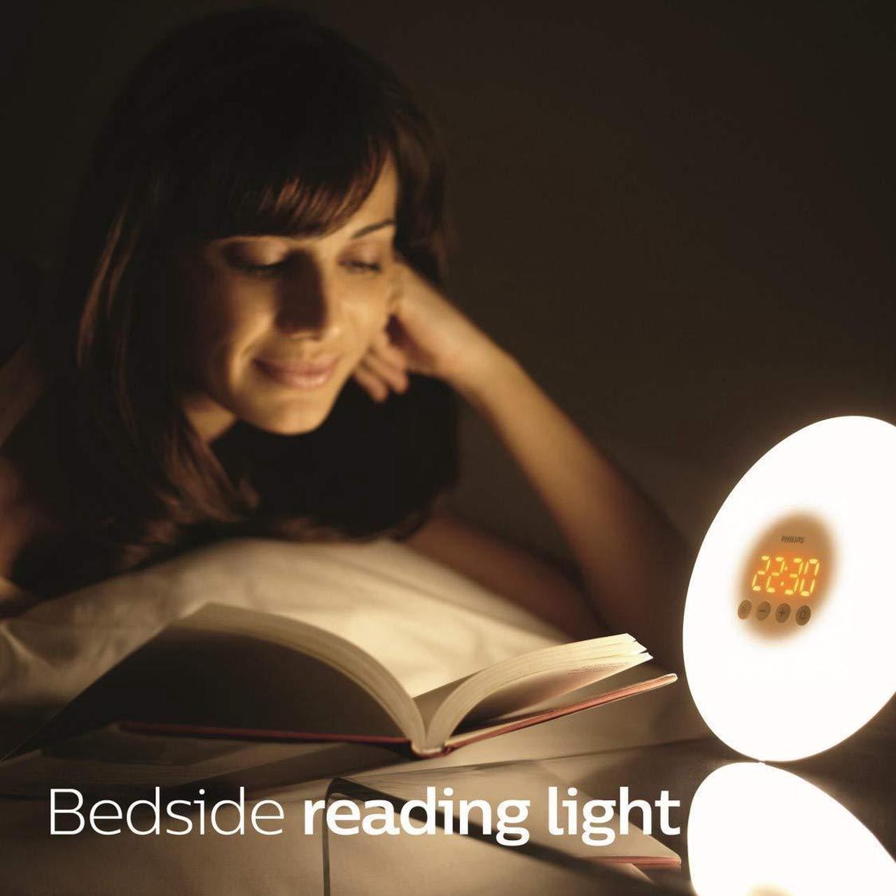 Alt view image 3 of 5 - Philips SmartSleep Wake-Up Light Therapy Alarm Clock with Sunrise Simulation, White, HF3500/60