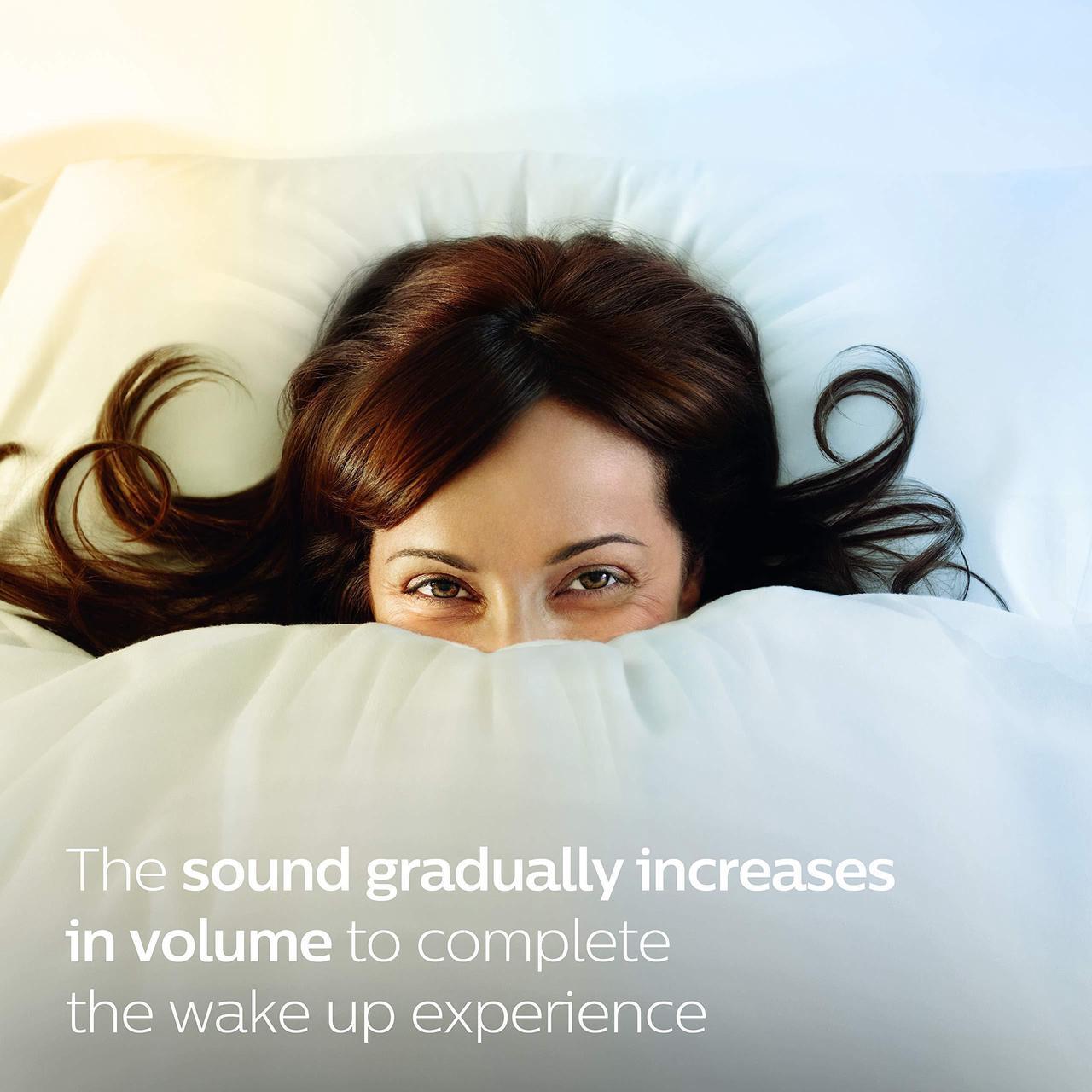 Alt view image 5 of 5 - Philips SmartSleep Wake-Up Light Therapy Alarm Clock with Sunrise Simulation, White, HF3500/60