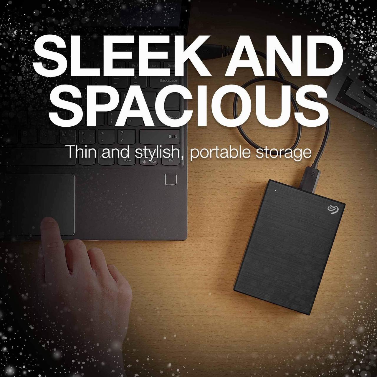Alt view image 3 of 5 - Seagate Backup Plus Slim STHN2000400 2 TB Portable Hard Drive - External - Black