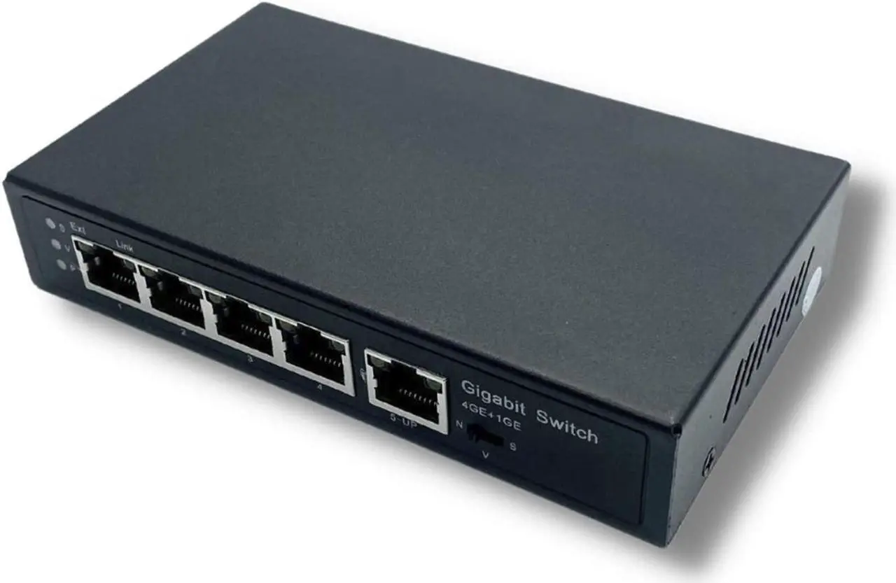 Main image of 4 Port Gigabit PoE Extender with IEEE 802.3bt Uplink - Power Over Ethernet PoE+ Passthrough Switch with VLAN & 500 ft. Range Extension - Supports 802.3at/af IP Network, Security Cameras, VoIP, WiFi AP