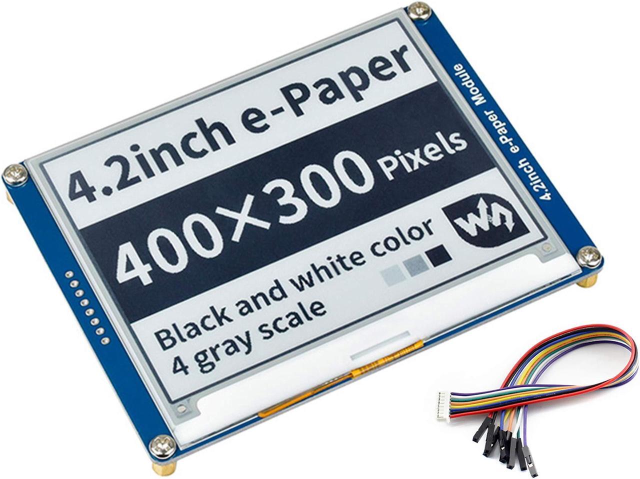 Main image of waveshare 4.2inch E-Ink Display Module 400x300 Pixel Black,White Two-Color 3.3V-5V E-Paper Screen LCD Support Full Refresh SPI Interface for Raspberry/Jetson Nano/Ard/Nucleo