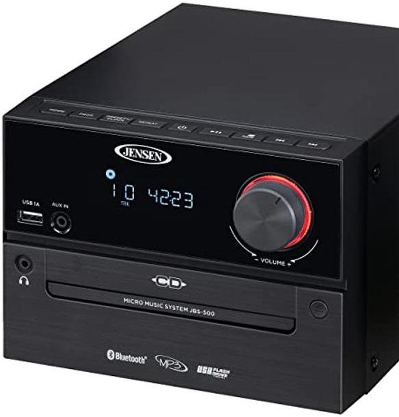 Alt view image 3 of 5 - Jensen Professional JBS-500 Modern Bluetooth Wireless Stereo Music System Home CD Player, MP3 USB, Audio in, Headphone Jack, FM Radio, 30W - (Jet Black)