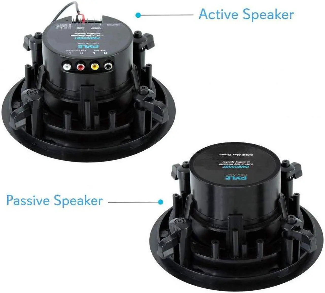 Alt view image 3 of 5 - Pyle Ceiling and Wall Mount Speaker - Wireless Bluetooth 5.25 Dual 2-Way Audio Stereo Sound Subwoofer Kit with, 240 Watts, in-Wall & in-Ceiling Flush Mount for Home Surround System - Pyle PWRC55BT