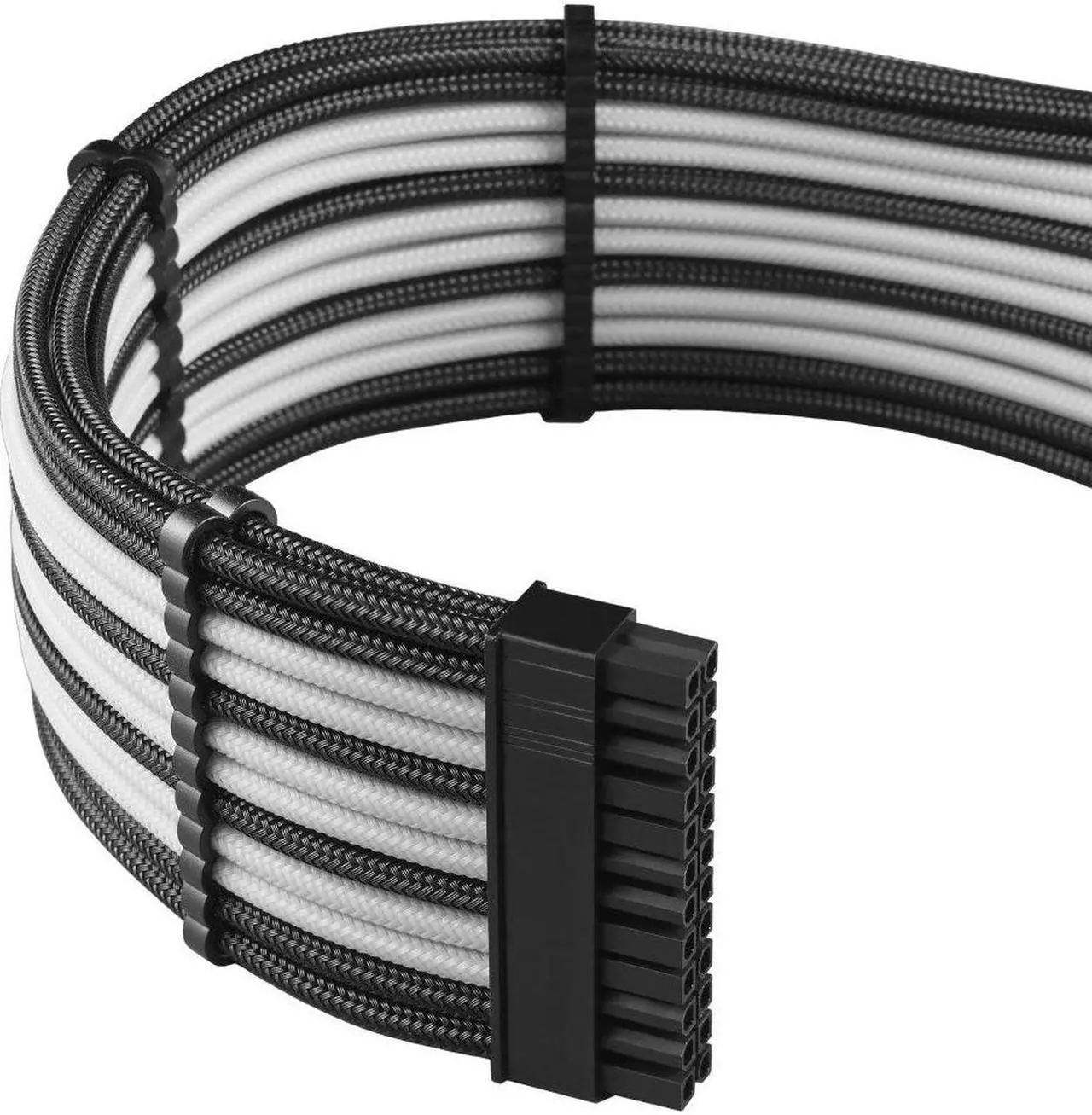 Alt view image 2 of 3 - CableMod C-Series Pro ModMesh Sleeved Cable Kit for Corsair Type 4 RM Black Label/RMi/RMX (Black + White)