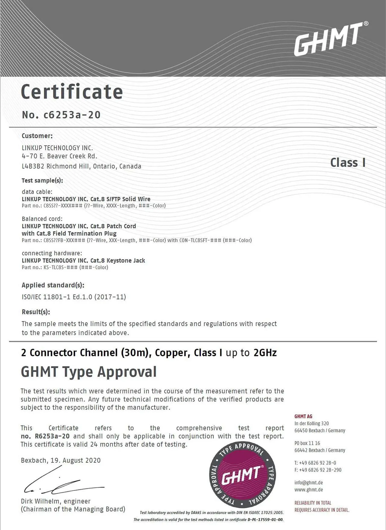 Alt view image 2 of 5 - LINKUP - [GHMT & DSX8000 Certified] Cat8 Ethernet Patch Cable S/FTP 22AWG Double Shielded Solid Cable | 2000MHz 2GHz 40Gbps | 5th-Gen Ethernet LAN Network 40G Structure Wires |Black| 5 M (16.5ft)