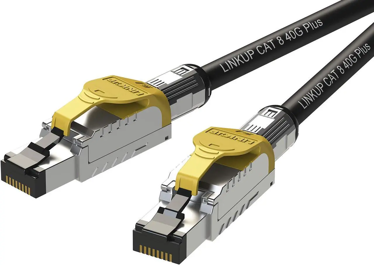 Main image of LINKUP - [GHMT & DSX8000 Certified] Cat8 Ethernet Patch Cable S/FTP 22AWG Double Shielded Solid Cable | 2000MHz 2GHz 40Gbps | 5th-Gen Ethernet LAN Network 40G Structure Wires |Black| 5 M (16.5ft)