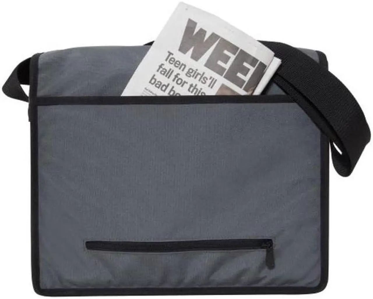 Alt view image 3 of 5 - Manhattan Portage Deluxe Computer Bag, 15-Inch (MD) with Adjustable Strap Water Resistant Coating Zippered Compartment 1000D Cordura(r) for Work And Travel (Grey)