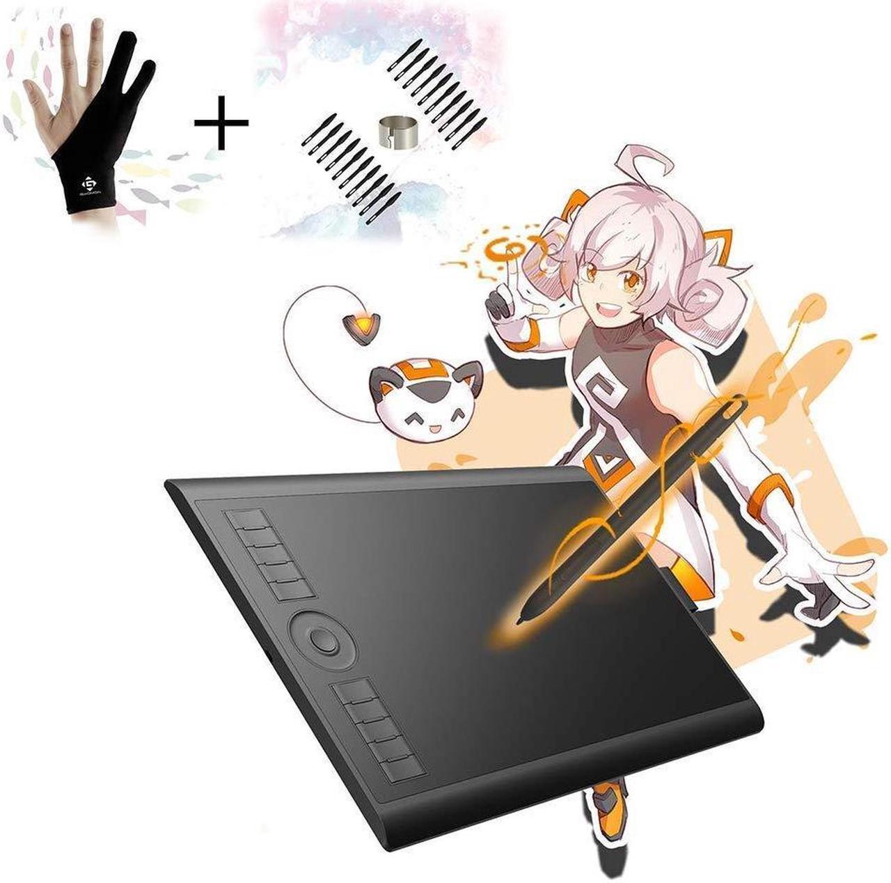 Main image of GAOMON M10K 2018 Art Animation Tablet& GAOMON Two-Finger Glove&GAOMON Nibs for AP31 of M10K 2018