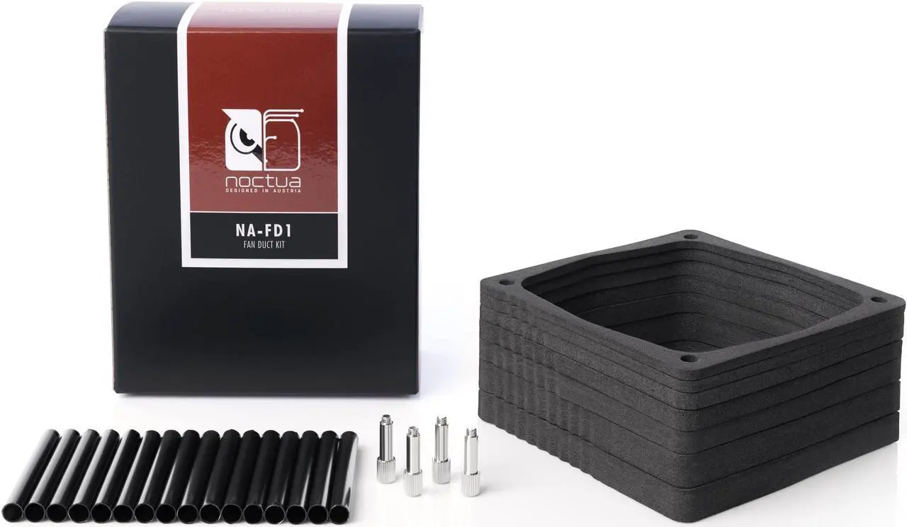 Alt view image 5 of 5 - Noctua NH-L9i chromax.Black, Premium Low-Profile CPU Cooler for Intel LGA1200 & LGA115x + NA-FD1 Fan Duct Kit