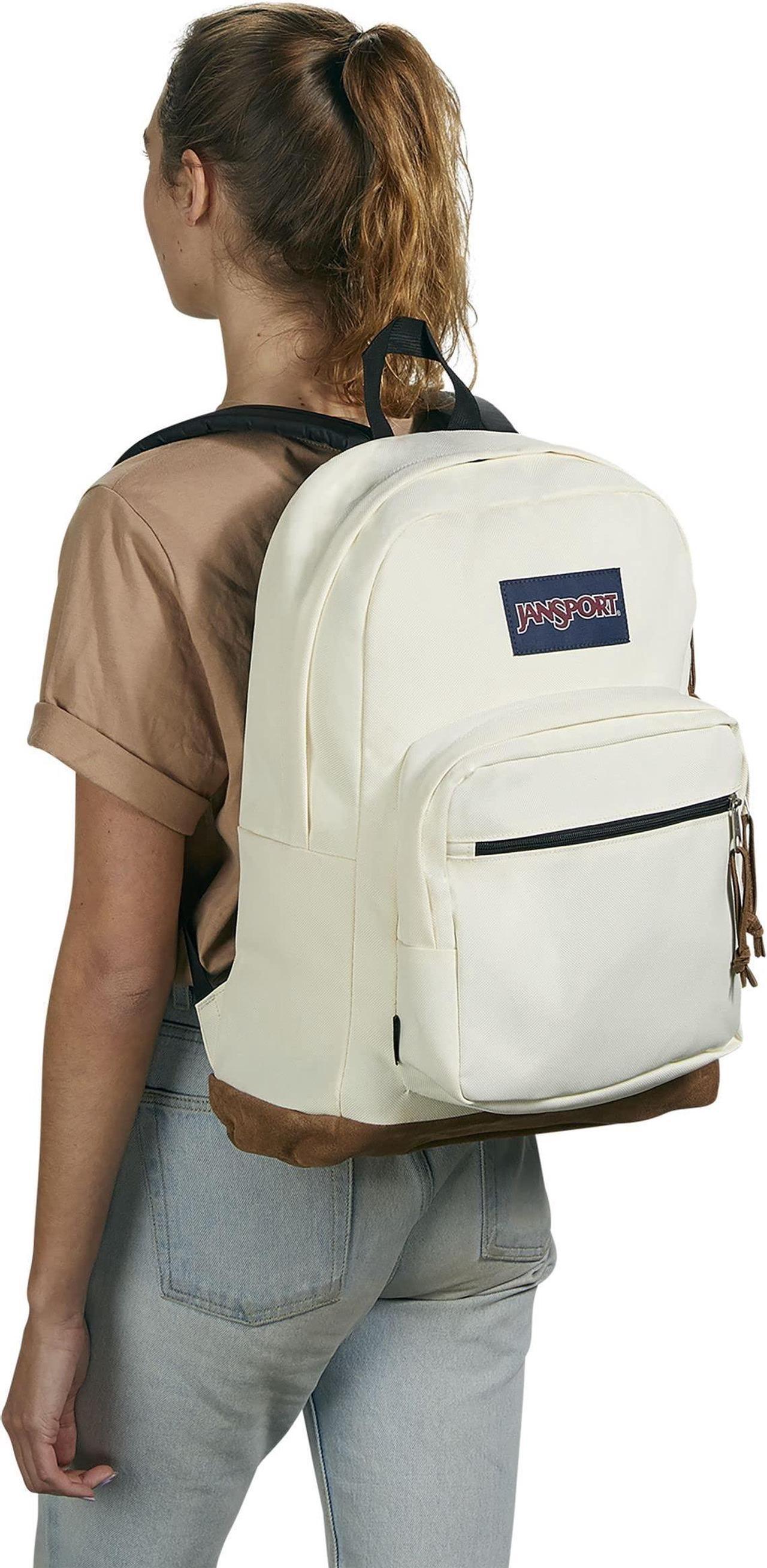 Alt view image 5 of 5 - JanSport Right Pack Backpack - Durable Daypack with Padded 15" Laptop Sleeve, Spacious Main Compartment & Integrated Water Bottle Pocket - Coconut