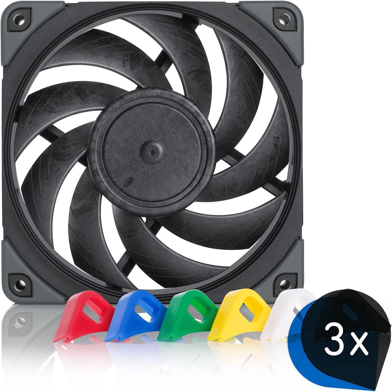 Main image of Noctua 360mm AIO Upgrade Bundle (3X NF-A12x25 PWM chromax.Black.swap 120mm Fans Plus 1x NT-H2 Thermal Paste)