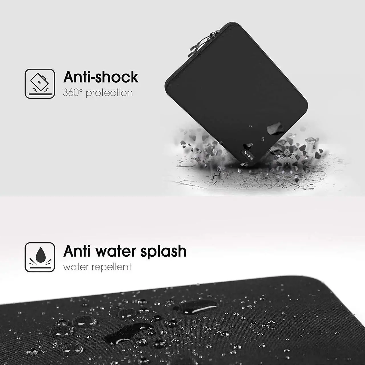 Alt view image 5 of 5 - Smatree Hard Waterproof Sleeve Bag for 13.6 inch MacBook Air M4 2025/M3 2024 A3313/2023, for 14 inch Samsung Galaxy Book4 Pro/Book4 Edge, for 14 inch Lenovo Yoga 7 2-in-1 Laptop Bag