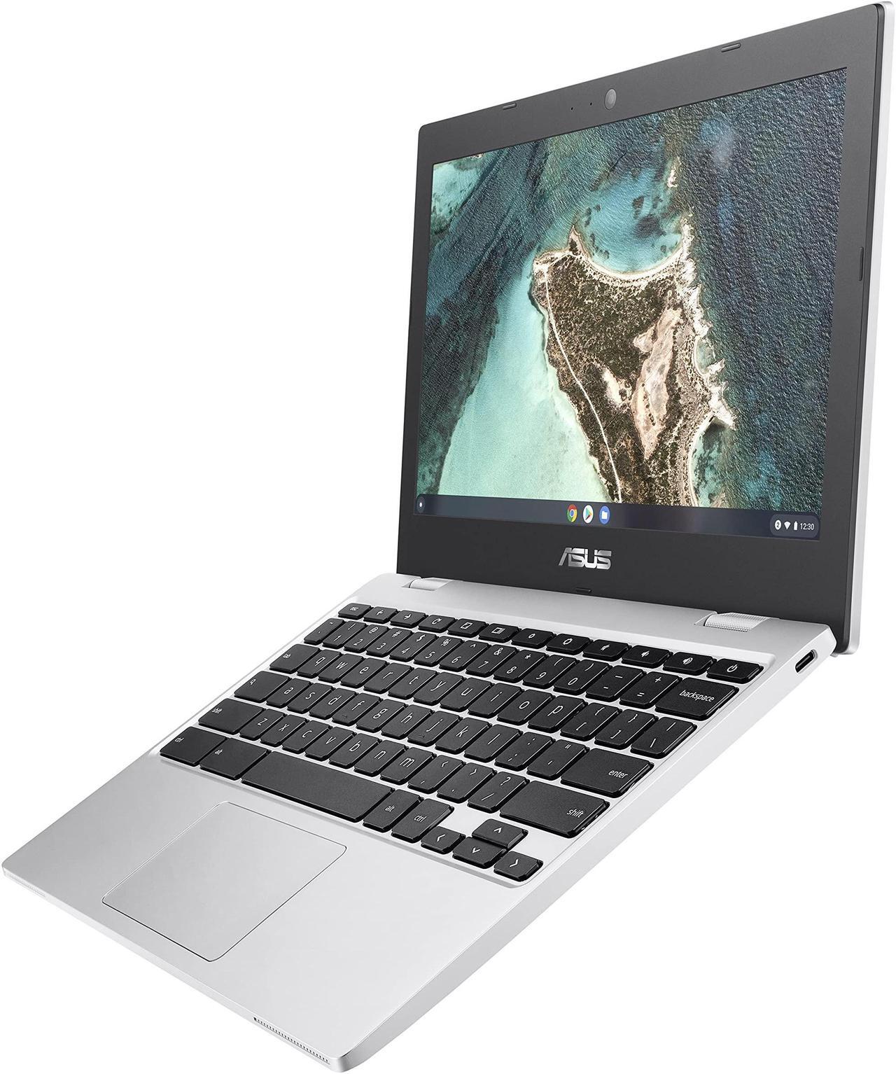 Main image of ASUS Chromebook CX1, 11.6" HD NanoEdge Display, Intel Celeron N3350 Processor, 32GB eMMC, 4GB RAM, Chrome OS, Transparent Silver, CX1100CNA-AS42