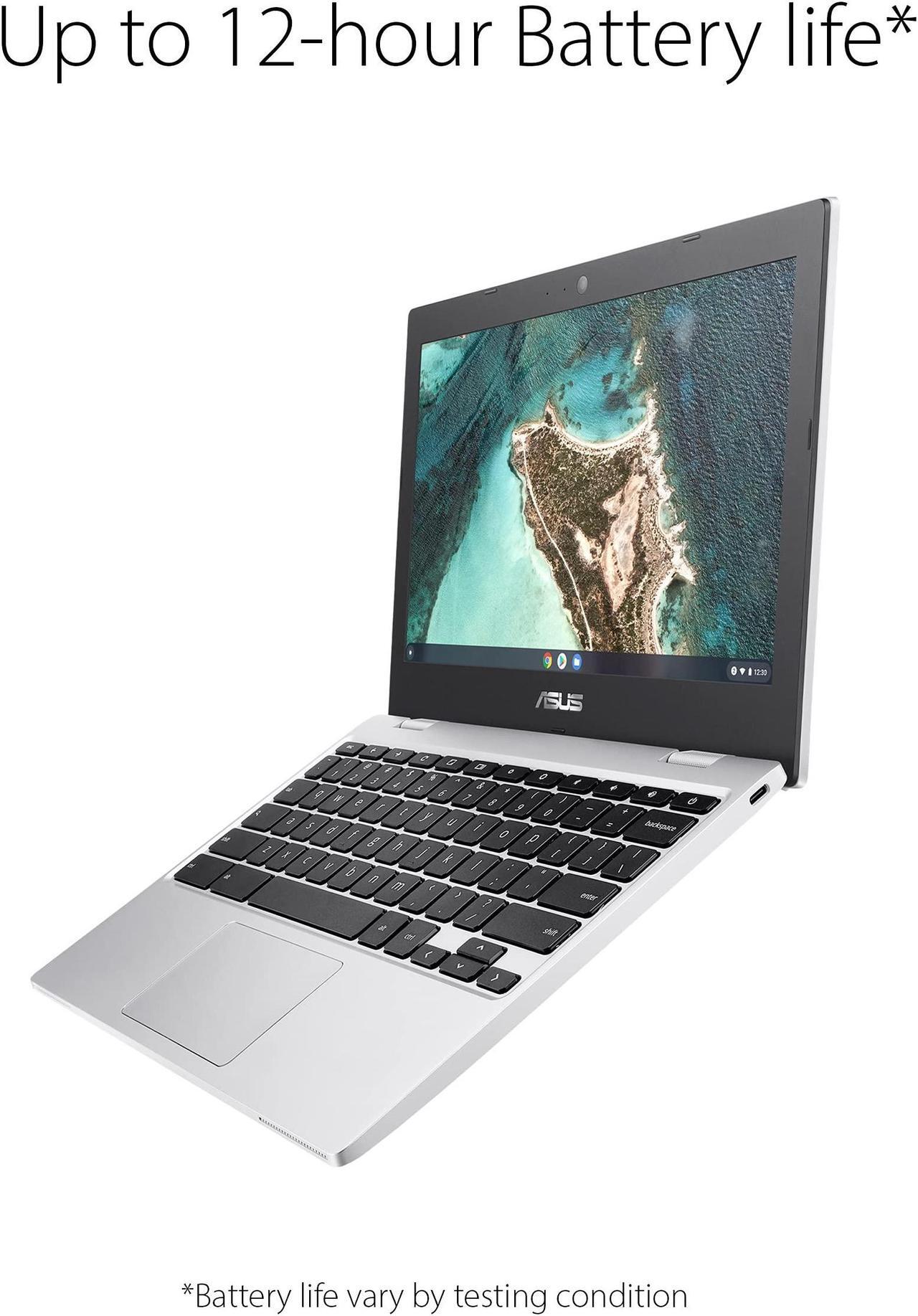 Alt view image 3 of 5 - ASUS Chromebook CX1, 11.6" HD NanoEdge Display, Intel Celeron N3350 Processor, 32GB eMMC, 4GB RAM, Chrome OS, Transparent Silver, CX1100CNA-AS42