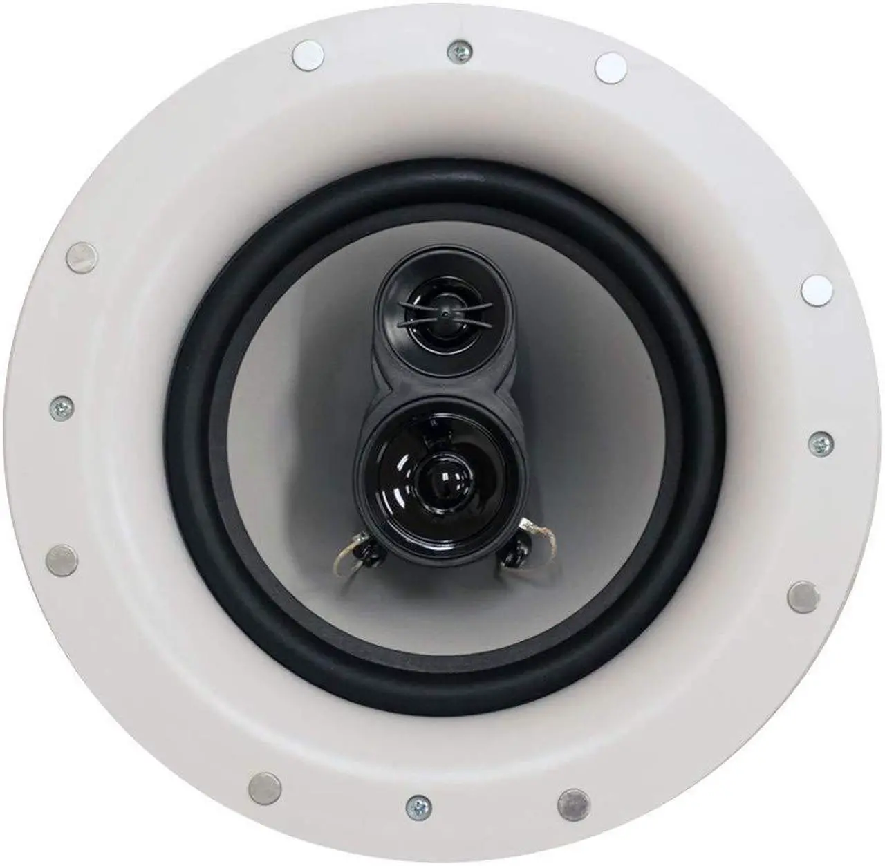Alt view image 5 of 5 - Acoustic Audio by Goldwood CSic84 Frameless 8" in Ceiling 5 Speaker Set 3 Way Home Theater Speakers, White, (Model: CSic84-5S)