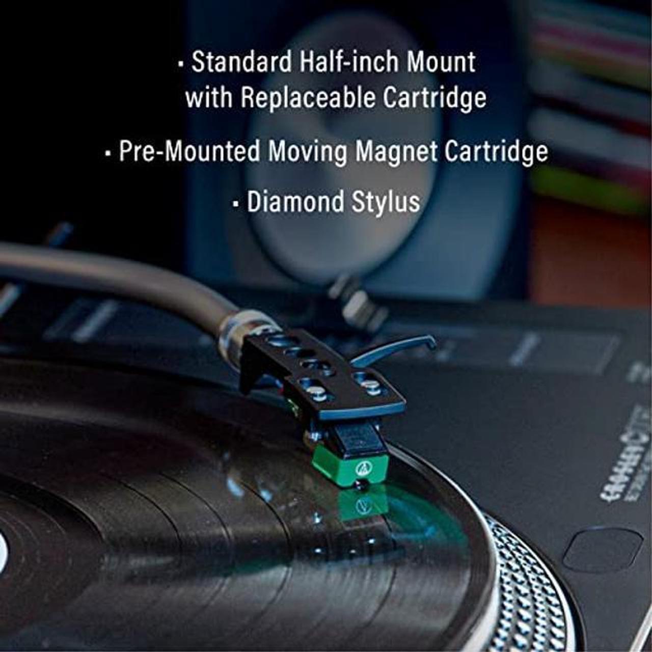 Alt view image 5 of 5 - Crosley C100BT-BK Belt-Drive Bluetooth Turntable Record Player with Adjustable Counterweight, Black